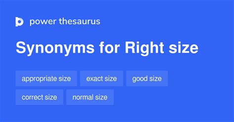 size synonyms